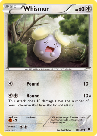 Whismur 80/124 XY Fates Collide